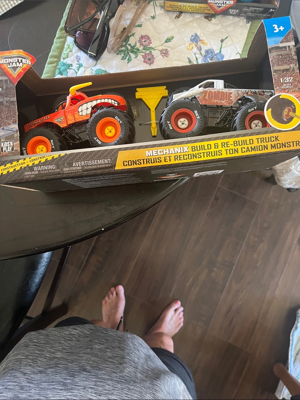 Monster Jam Style Kids Monster Truck Set - Orange & Black